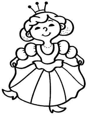 Joyful Queen Coloring Page