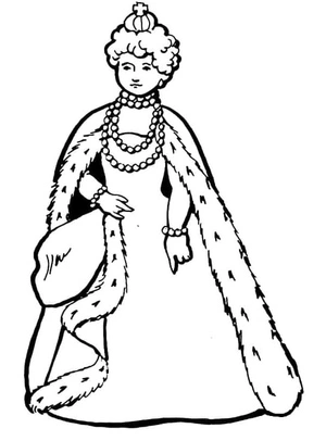 Queen of Print Coloring Page