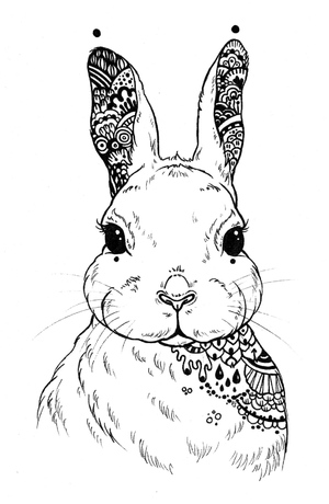 Mandala Portrait of a Rabbit