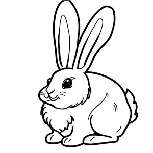 Adorable Bunny Coloring Page