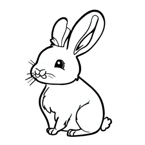An Adorable Bunny Coloring Page