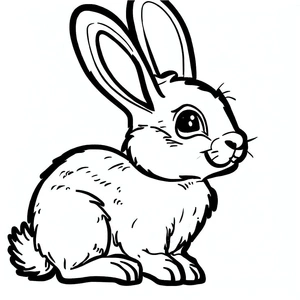 Cute Bunny Coloring Page