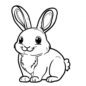 Happy Bunny Coloring Page