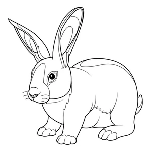 Rabbit Coloring Page Coloring Page