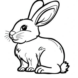 Sweet Rabbit Coloring Page
