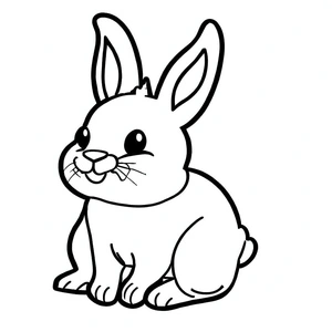 Tiny Bunny Coloring Page