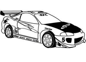 Free Race Car Coloring Page for Kids