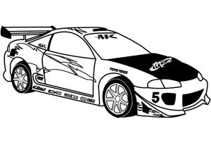 Free Race Car Coloring Page for Kids Coloring Page