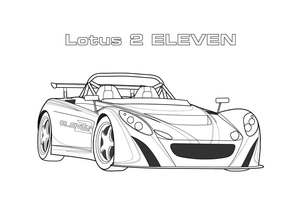 Race Car - Lotus 2 Eleven Coloring Page
