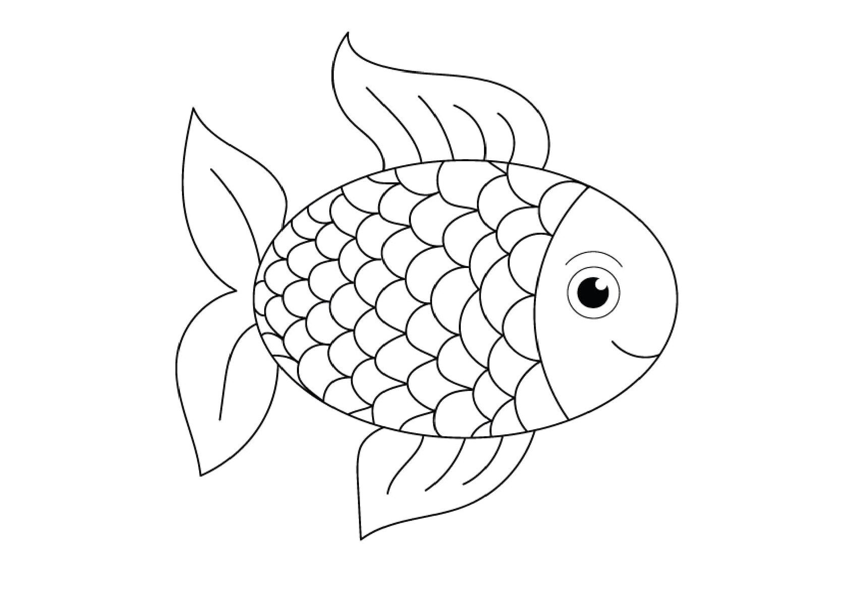 Incredible Rainbow Fish Coloring Page