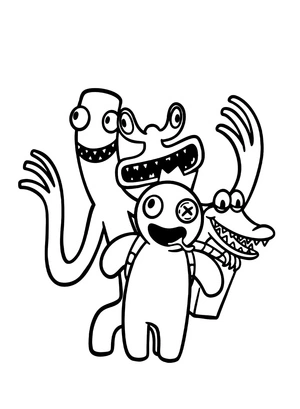 Friends of the Rainbow Characters Coloring Page