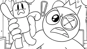Furious Azure Rainbow Companions Coloring Page