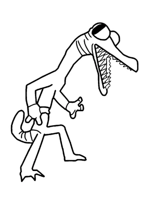 Printable Coloring Page: Orange Rainbow Friends Coloring Page