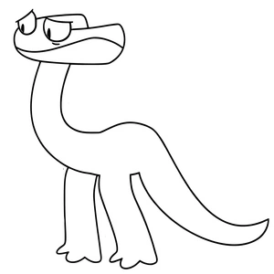 Printable Free Cyan Rainbow Friends Coloring Page Coloring Page