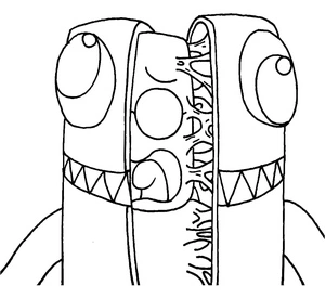Printable Green Rainbow Friend Coloring Page Coloring Page