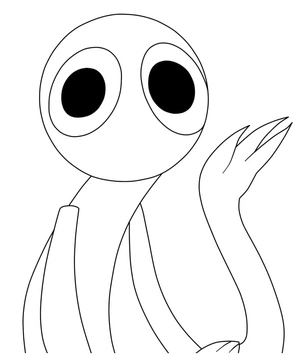 Printable Purple Rainbow Friends Coloring Page