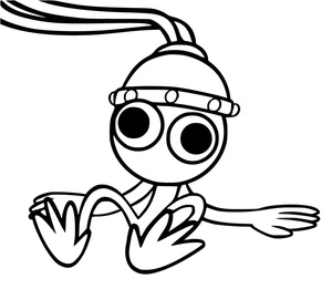 Purple Rainbow Toy Friends Coloring Page