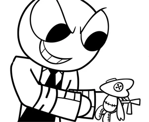 Sinister Crimson Rainbow Companions Coloring Page