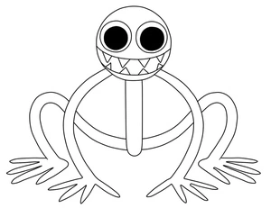 Spooky Purple Rainbow Pals Coloring Page