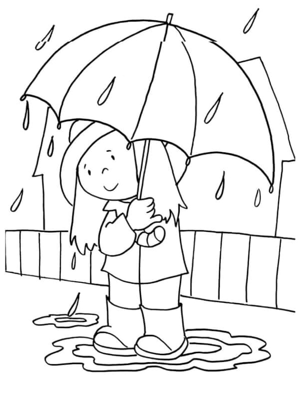 An umbrella can shield you from inclement weather Coloring Page
