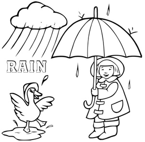 Girl Rescues a Duck From the Rain