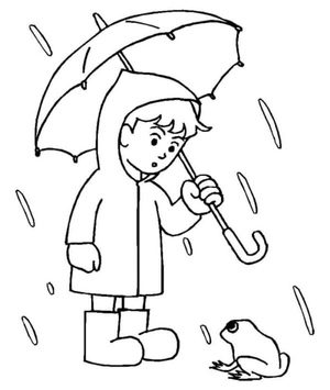 The frog leaped onto the road during a rainy day.