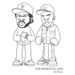 Dr. Dre and Ice Cube Coloring Page