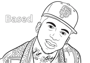 Lil Boss the Rapper Coloring Page