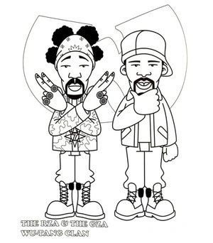 Members of the Wu Tang Clan Coloring Page