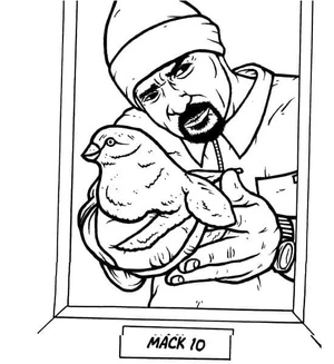 Poppy Holding a Dove - Version 10 Coloring Page