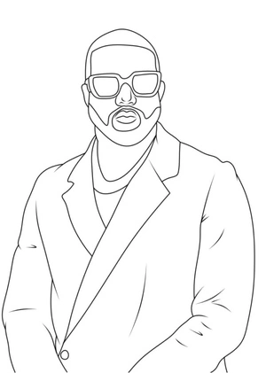 Rap Star Hip Hop Coloring Page
