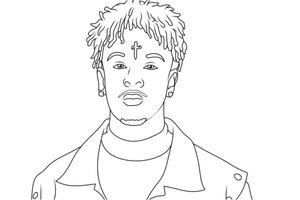 Rapper 21 Savage - Coloring Page Coloring Page