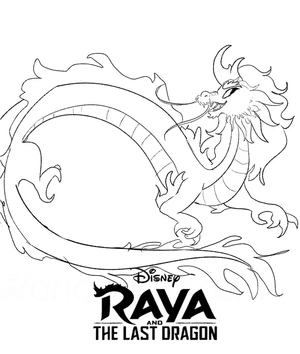 Raya and the Last Dragon Disney-inspired Coloring Page Coloring Page