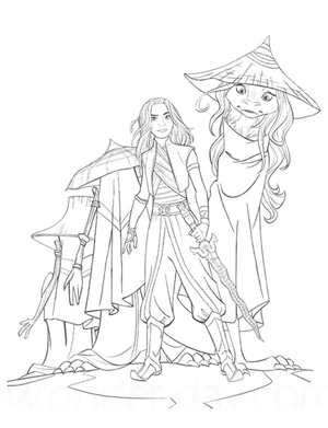 Sisu and Raya
 Coloring Page