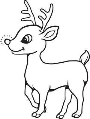 Reindeer Coloring Page - Printable and Cute Coloring Page