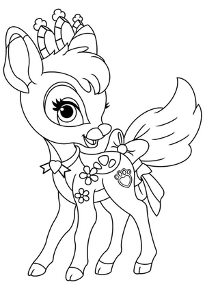 Sweet Reindeer Coloring Page