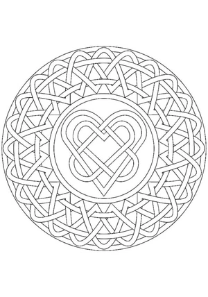 Relaxing Love Weave Coloring Page