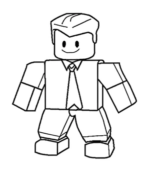 Adorable Roblox Coloring Page