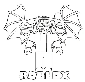 Avatar with Wings - Roblox Coloring Page