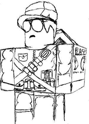 Coloring Page Featuring Roblox Art Coloring Page