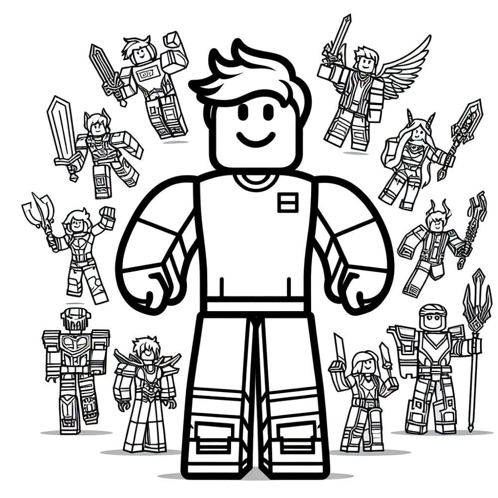 Cool Roblox Coloring Page