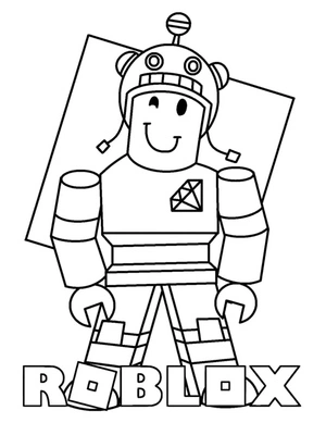 Funny Roblox Character Coloring Page
