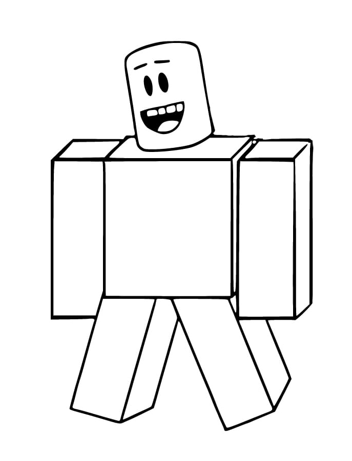 Newbie Roblox Character Coloring Page