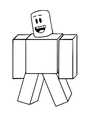 Newbie Roblox Character Coloring Page