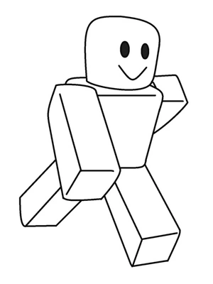 Noob Player from Roblox Coloring Page