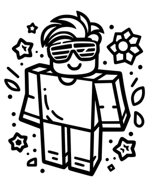 Roblox Cool Guy Coloring Page