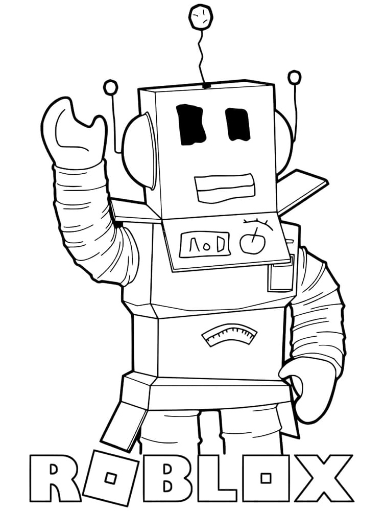 Roblox Robot Coloring Page