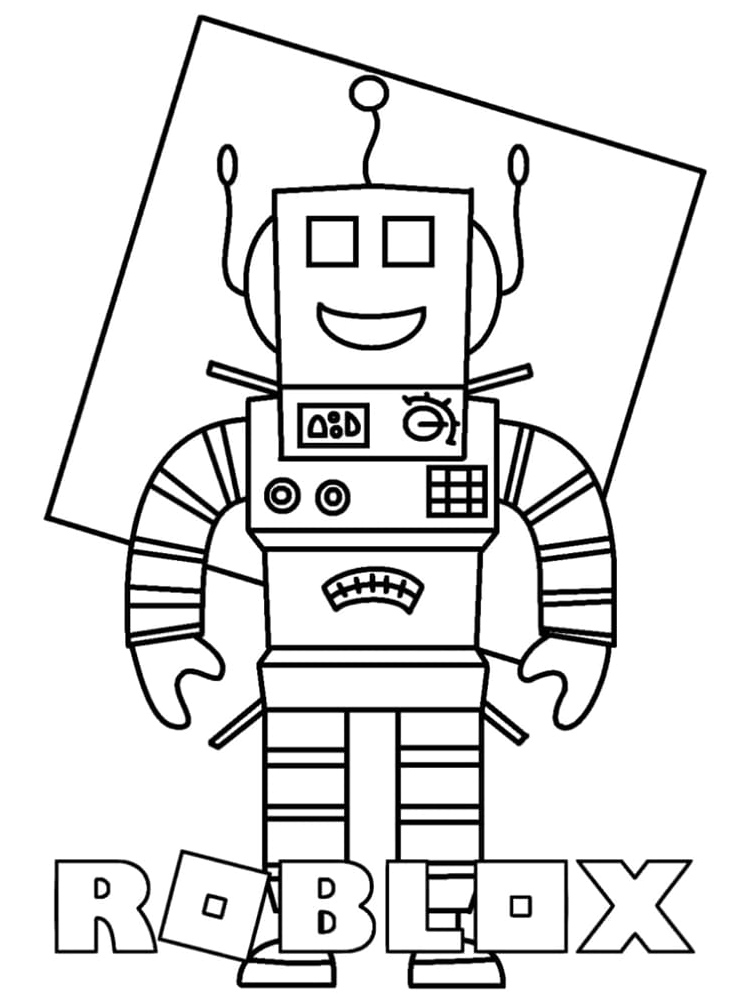 Robot Roblox, not Roblox Robot Coloring Page