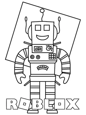 Robot Roblox, not Roblox Robot Coloring Page