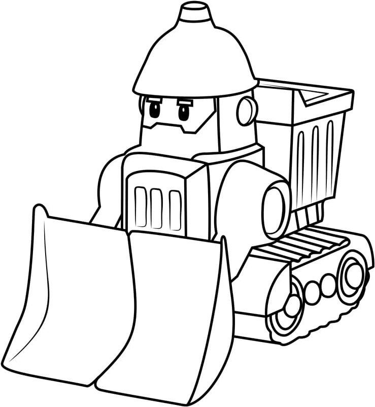 Bruner from the show Robocar Poli Coloring Page